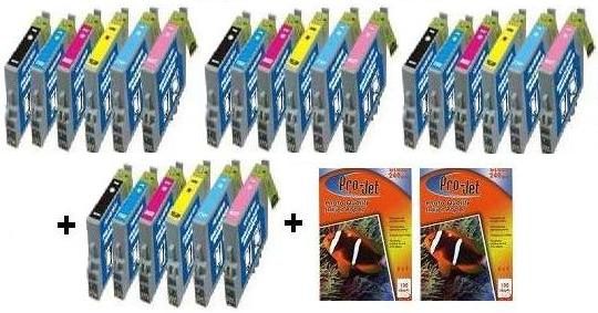 24x Epson Compatible Ink Multipack Cartridges T2431 - T2436 SELECT YOUR OWN COLOURS - Free UK Delivery